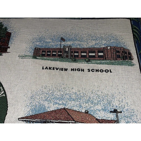 Mill Street Cotton Throw Blanket Winter Garden Fl Heritage Foundation Centennial - Picture 8 of 11